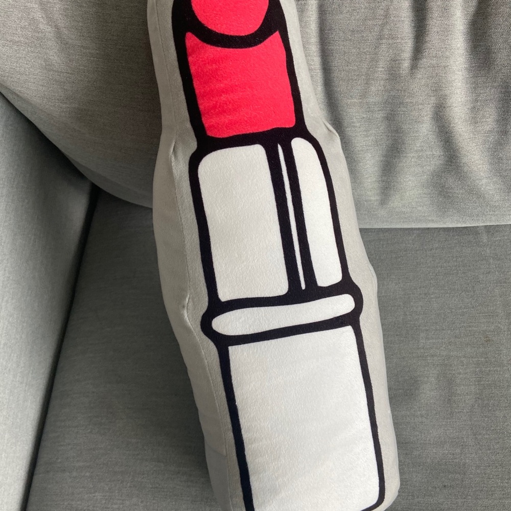 Agnes B lipstick pillow